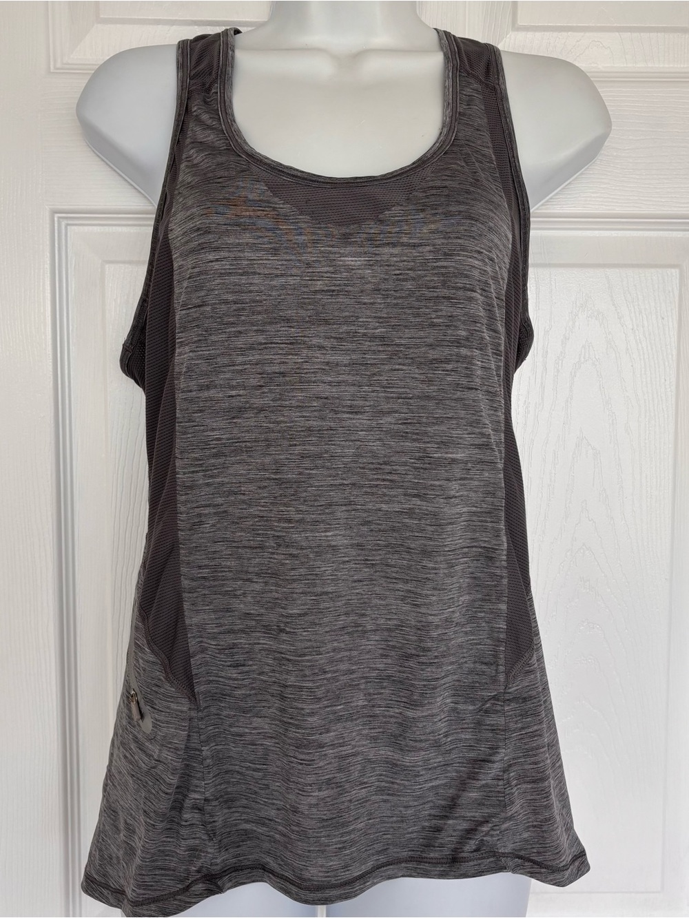 Athleta Heathered Charcoal Racerback Tank